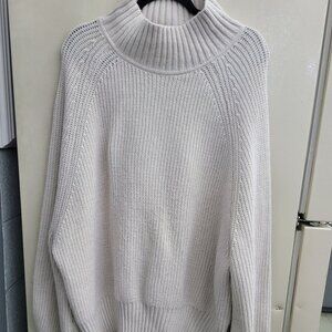 Xl oversized cream beige womens knitted sweater h&m